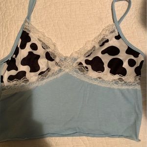Cow print tank top